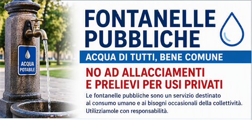 Fontanelle pubbliche: utilizzi impropri e vietati