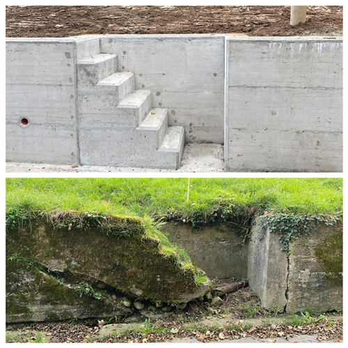 Reg. Pra' D'Aranco demolizione e rifacimento di muro di sostegno
