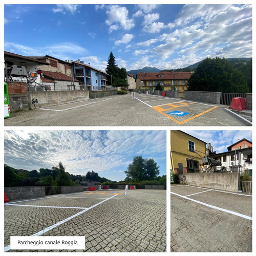 Segnaletica stradale orizzontale: stalli parcheggi