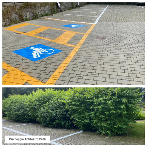 Segnaletica stradale orizzontale: stalli parcheggi