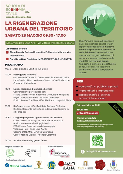Rigenerazione urbana: Miagliano caso scuola